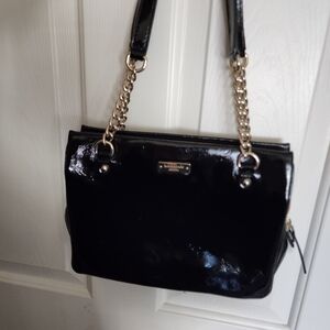 Black Patent Leather Clutch